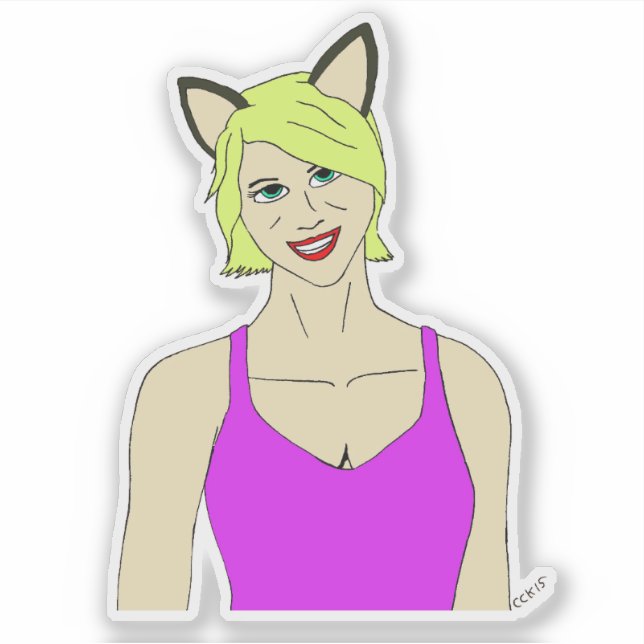 Sticker catgirl (Devant)