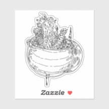 Sticker Cauldron of Herbs
