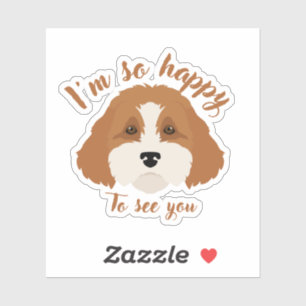 Sticker Cavapoo Cavoodle Cockerpoo Chien de concepteur de 