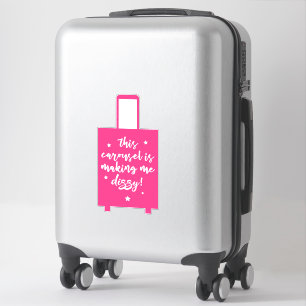 Sticker Ce Carrousel me rend Dizzy Funny Suitcase
