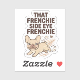Sticker Ce côté français de l'œil drôle Chien Bouledogue F