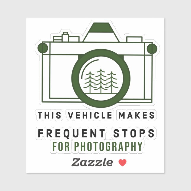 Sticker Ce Véhicule Fait Des Arrêts Fréquents Pour La Phot (Feuille)