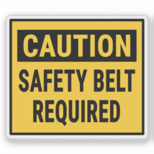 Sticker Ceinture de sécurité de prudence requise