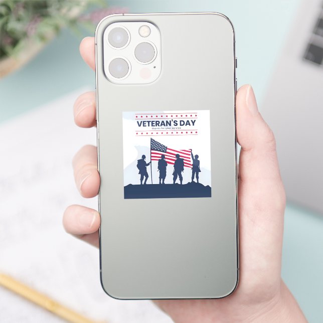Sticker Celebrating Heroes of America – Veterans Day 2025 (Téléphone)