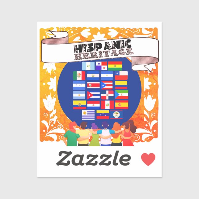 Sticker Célébration du patrimoine hispanique (Feuille)
