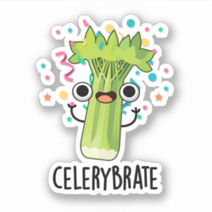 Sticker Célérat Funny Veggie Celery Pun