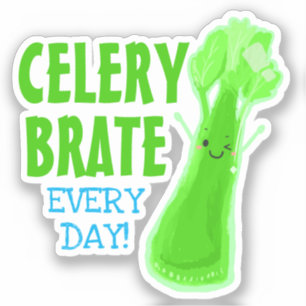 Sticker Celerybrate tous les jours - Jardin Punny
