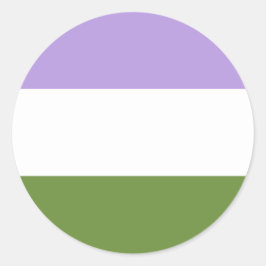 Sticker Cercle Genderqueer Pride