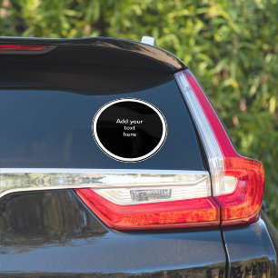 Sticker Cercle noir avec modèle de cercle blanc,
