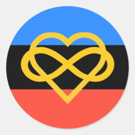 Sticker Cercle Polyamory Pride (Coeur Infini)