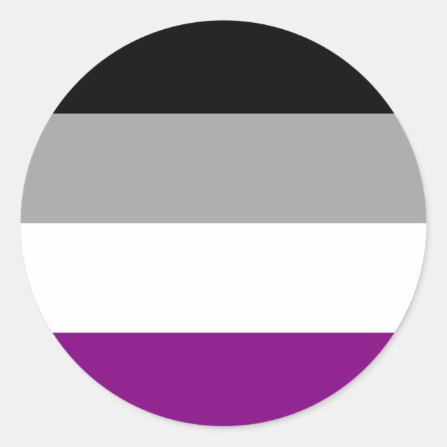 Sticker Cercle Pride Asexuel (Devant)
