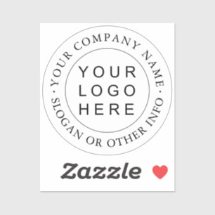 Sticker Cercle Simple Logo Entreprise Personnalisé Effacer