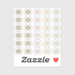 Sticker Cercles En vichy pour planificateur/journaux