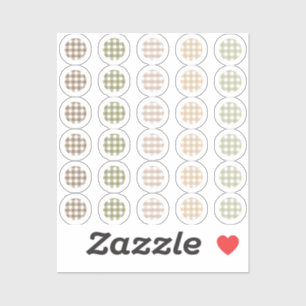 Sticker Cercles En vichy pour planificateur/journaux