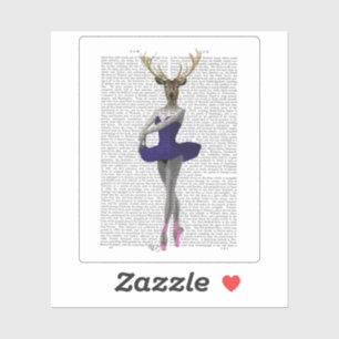 Sticker Cerf de Ballerina en bleu