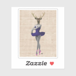 Sticker Cerf de ballet en bleu