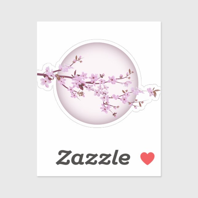 Sticker cerisier-fleur-cerisier-japonais (Feuille)