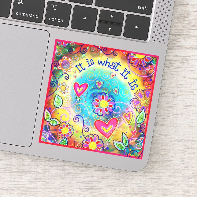 Sticker C'est ce qu'il est Fun Flowers Inspirivity tendanc (Détail)