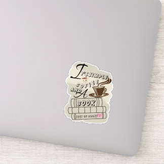 Sticker C'est du café simple et un livre