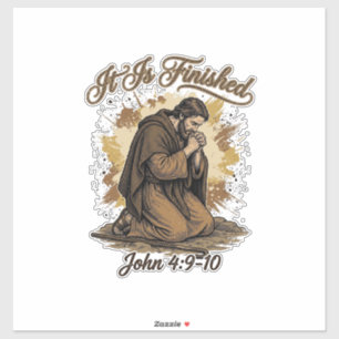 Sticker C'est Fini Verset Biblique Chemise Chrétienne Vint