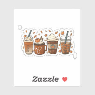 Sticker C'est la dernière saison Citrouille Spice Coffee A