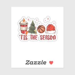Sticker C'est la saison Noël Noël Basketball