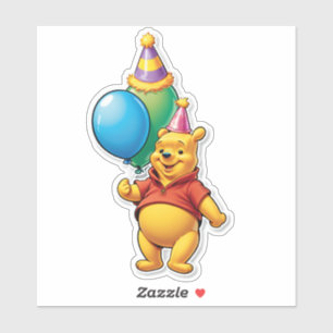 Sticker C'est l'heure de la fête de Pooh !