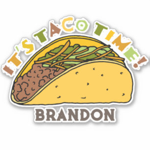 Sticker C'est Taco Time Taco fête d'anniversaire Favor