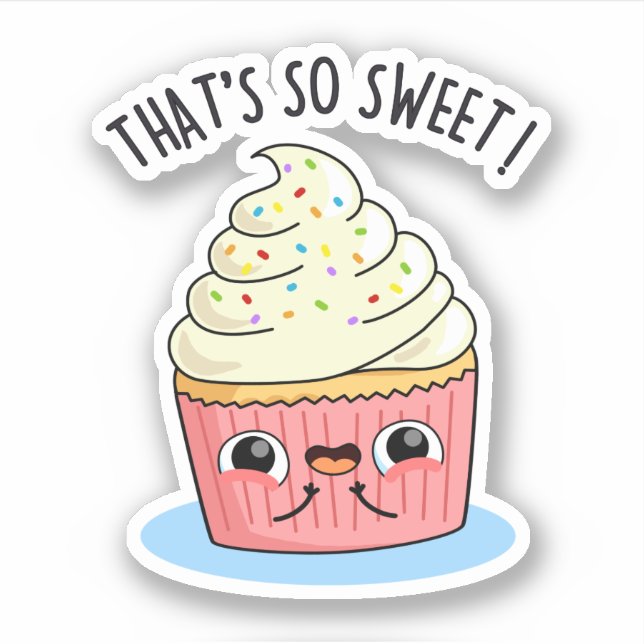 Sticker C'est tellement doux, drôle, un jeu de Cupcake Spr (Devant)