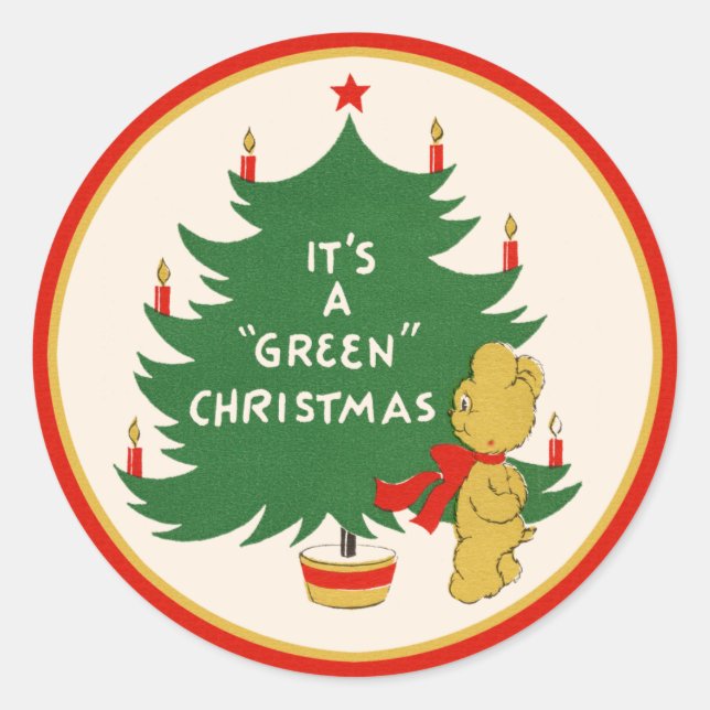 Sticker "C'est un Noël vert" (Devant)