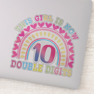 Sticker Cette fille est maintenant 10 chiffres doubles 10e