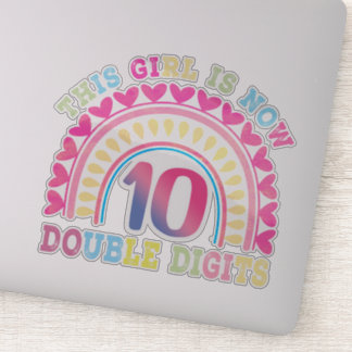 Sticker Cette fille est maintenant 10 chiffres doubles 10e
