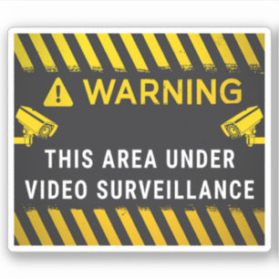Sticker Cette Zone Est Sous Surveillance Vidéo