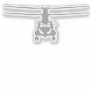 Sticker CH-47 Chinook Vue frontale gris