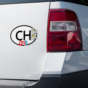 Sticker CH Suisse & Canton Tessin Armoiries Oval