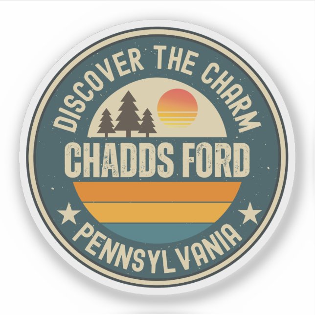 Sticker Chadds Ford, Pennsylvanie (Devant)