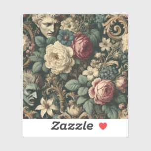Sticker Chagrin dans n'importe quelle langue – Floral goth