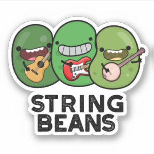 Sticker Chaîne Haricots Funny Vegetable Pun