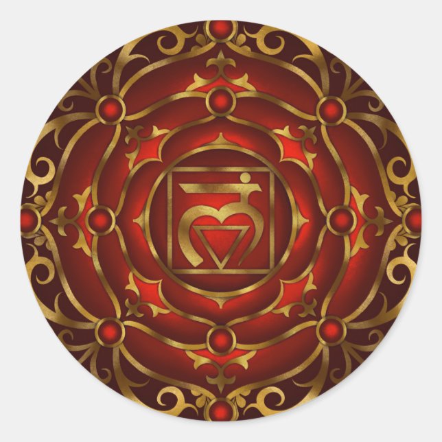 Sticker Chakra Mandala par Rachel C. Bemis (Devant)