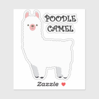 Sticker Chameau de caniche