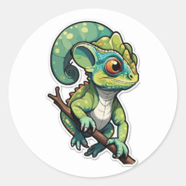 Sticker Chameleon Carton - Reptile coloré