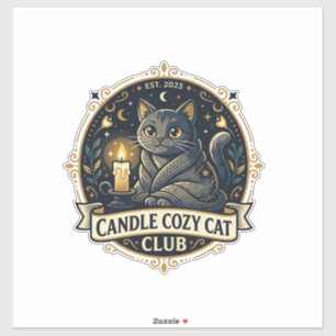 Sticker Chandelle Cosy Cat Cat Papa Idée Cadeau - Chandell