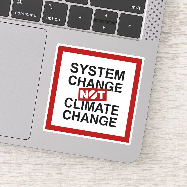 Sticker Changement de système et non changement climatique (Détail)