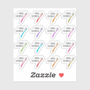 Sticker Changer de brosse à dents rappel DentalCare Bujo P