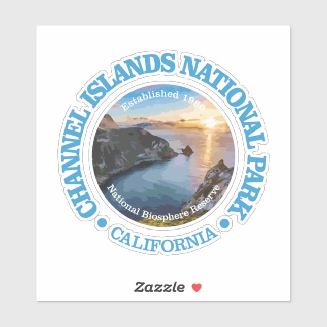 Sticker Channel Islands NP (rd)2 (Feuille)