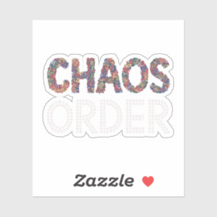 Sticker Chaos et Ordre   Dualité Artistique Moderne Graphi