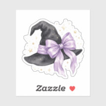 Chapeau de sorcière mignon avec grand nœud violet