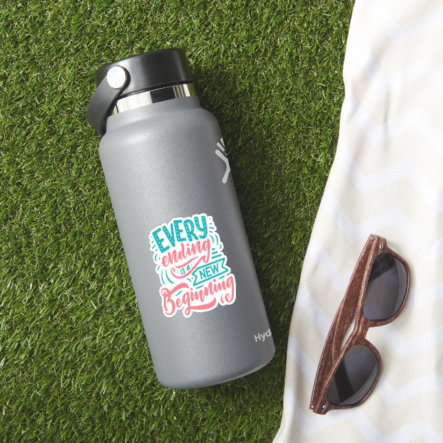 Sticker Chaque Fin Est Un Nouveau Début (HydroFlask Insitu)