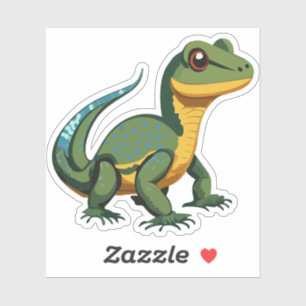 Sticker Characteur en caricature Lizard pour bébé mignon
