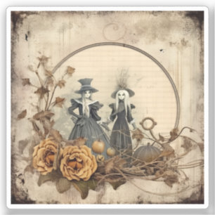 Sticker Chariot Halloween vintage (12)